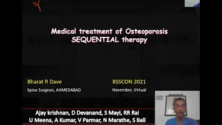Dr Bharat R Dave  -  Medical management of Osteoporosis