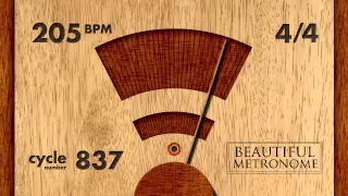 205 BPM 4/4 Wood Metronome HD