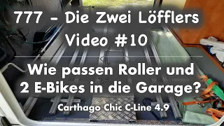 Wie passen Roller und 2 E-Bikes in die Garage? | Video # 10