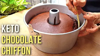 Keto Chocolate Chiffon Cake