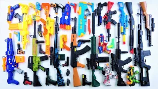 Mengumpulkan 7 Sniper Gun 3 Semi Otomatic Assault Rifle AK47 Gel Blaster Gun Nerf Sniper M16 Gun