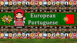 The Sound of the European Portuguese language (UDHR, Numbers, Greetings, Words & Sample Text)