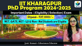 IIT Kharagpur PhD Admission 2024-2025 | Complete details |Eligibility | Dates | Selection |Stipend