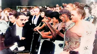 Charlie Chaplin A Night In The Show Colorized + Behind the Camera Pics! Best Scenes on YouTube.