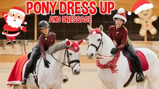 CHRISTMAS PONY DRESS UP AND DRESSAGE! HARLOW'S VLOGMAS