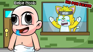 ¡BEBE NOOB ABANDONA A MICHI MIAU! 😱😨 ¿MORIRÉ DE HAMBRE? MINECRAFT ROLEPLAY