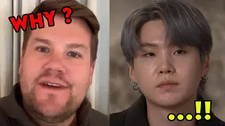 James Corden Reacts to BTS unfollowing him on twitter !