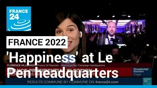 French presidential election: 'Happiness' at Marine Le Pen campaign headquarters • FRANCE 24