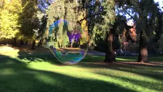 Гигантские мыльные пузыри slow mo