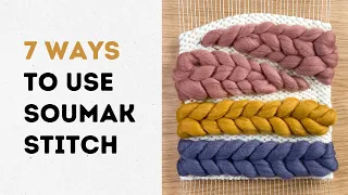 How to Weave Soumak Stitch (frame loom weaving)