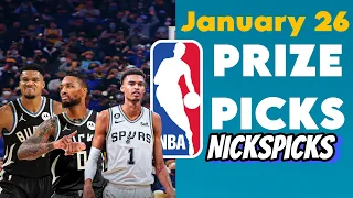 NBA PRIZEPICKS TODAY | 4 BEST PROP PICKS | FRIDAY | 1/26/2024 | BEST PROPS | NBA BETTING |