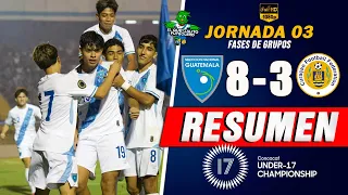 AZUL Y BLANCO A OCTAVOS DE FINAL/ Guatemala 8 vs Curazao 3 / Premundial Sub-17 Jornada 3