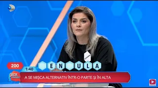 Jocul cuvintelor cu Dan Negru - Alexandra, parcurs cu suisuri si coborasuri.