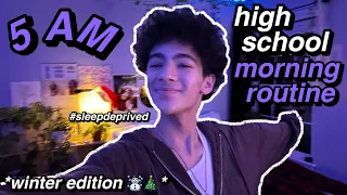 5AM *WINTER* HIGHSCHOOL MORNING ROUTINE *as a freshman* ❄️ VLOGMAS DAY 5