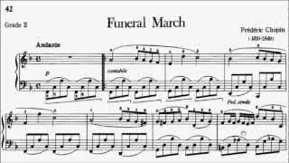 Piano Pieces for Children Grade 2 No.27 Chopin Op.35 No.2 Funeral March (P.42) Sheet Music
