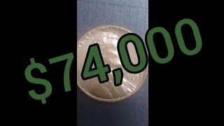 1967 penny worth money: $74,000.00