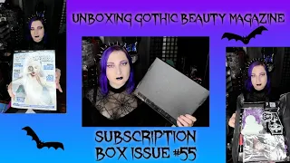 unboxing GOTHIC BEAUTY MAGAZINE quarterly beauty and lifestyle subscription box  #55 💜🦇💜