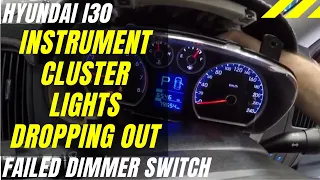 Instrument cluster lights dropping out - 2011 Hyundai i30