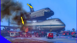 Bad weather - Boeing 747 Airplane Almost crash landing at the airport (gta 5 aeroplane Action Movie)