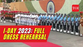 Watch: Full dress rehearsal of armed forces underway at Delhi’s Red Fort ahead of I-Day celebrations