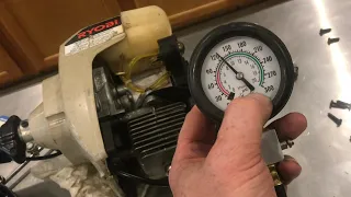 how to COMPRESSION TEST a two cycle engine (string trimmer, chainsaw)