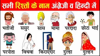 Family Relationship Names in English & Hindi with Pictures | Relatives Name in Urdu