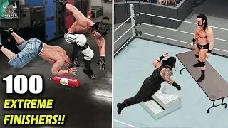 WWE 2K18 Top 100 Extreme Finishers!! WWE 2K19 Countdown