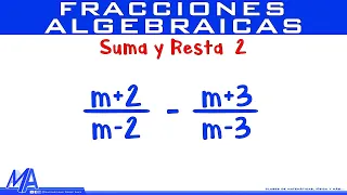 Suma y resta de fracciones algebraicas | Ejemplo 2