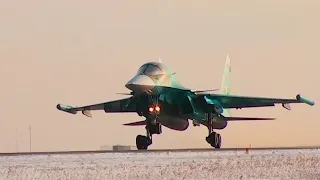 Взлет Су-34 и Су-24 на учении войск ПВО в Свердловской области