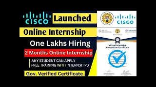 Cisco Internships 2024 | AICTE & NASSCOM Certificate | Work From Home Internships by Government