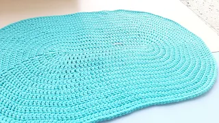 How to crochet a LARGE oval rug| Part 2