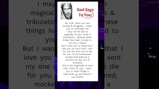 God Says To You ✝️ Powerful Message 🙏 #jesuslovesyou #godsays #godmessage #godmsg