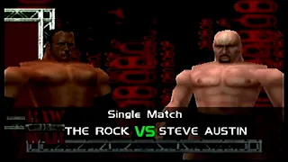 WWF No Mercy N64 Gameplay - The Rock VS Stone Cold Steve austin at RAW