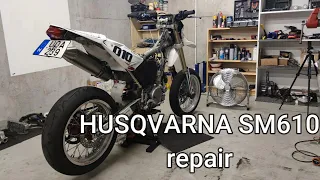 Husqvarna supermoto: SM610 oil leakage repair
