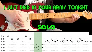 I JUST DIED IN YOUR ARMS TONIGHT - Guitar lesson - Guitar solo (fast&slow with tabs) - Cutting Crew