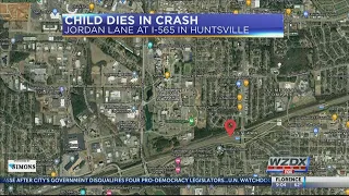 One child dead after crash on Jordan Lane in Huntsville