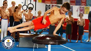 Fastest circles on a MUSHROOM trainer 🍄 Gymnastics world record