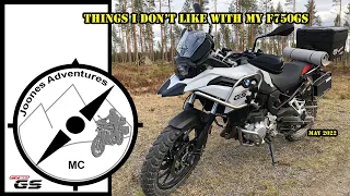 Things that I don't like with my 2019 BMW F750GS after riding it 10000 km