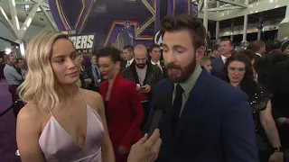 Chris Evans & Brie Larson Avengers Endgame World Premiere