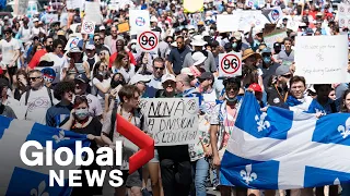 More protests against Quebec's Bill 96 as French-language law set to pass in coming days