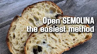 OPEN CRUMB sourdough SEMOLINA (semola rimacinata). The most simple bread RECIPE. | by JoyRideCoffee