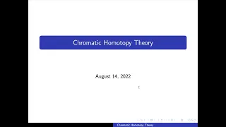 Chromatic homotopy theory - Jacob Lurie