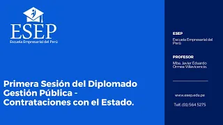 DIPLOMADO ESPECIALIZADO GESTIÓN PÚBLICA - CONTRATACIONES CON ESTADO (20-06-2023 SES1G2GEPUCO110623R)