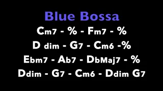 Blue Bossa Backing track on Cm ,190 bpm.written by Kenny Dorham