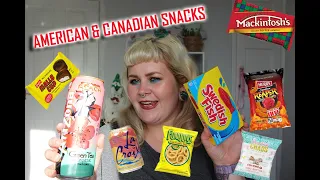 British girl tries American & Canadian snacks and candy