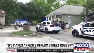 Mobile police arrest 5 in connection with robbery on Plum Street