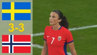 Sweden vs Norway 3-3 Highlights & All Goals - Women's International Friendly