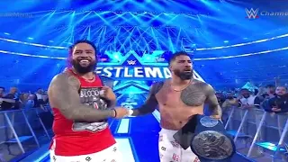 WWE Wrestlemania The Usos vs Shinsuke Nakamura & Rick Boogs Match highlights_Wrestlemania highlight
