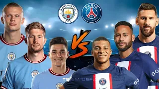 Manchester City (2023) 🆚 PSG (2023) 🔥🚀👑football comparison (messi,neymar,mbappe,haaland,de bruyne..)