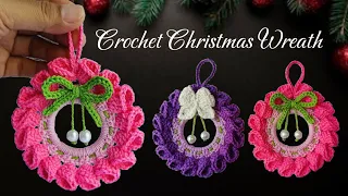Crochet Christmas Wreaths for Beginners || Crochet Tutorial